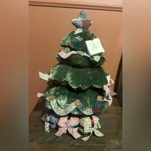 Gund Green Holiday Tree Plush with Multicolor Accents